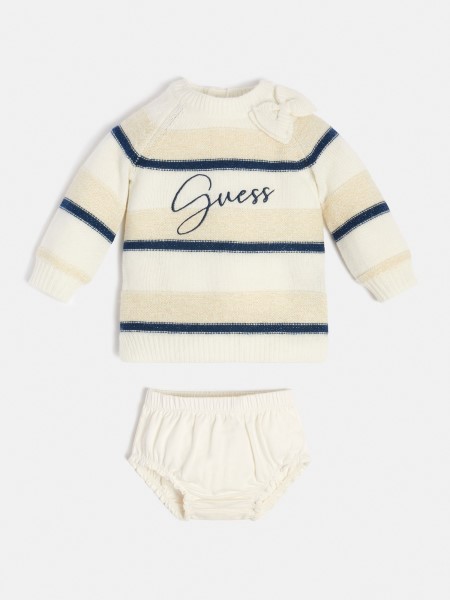 Világoskék Hiszem Az Egész Nyomtatott Ruha és Bugyi Készlet