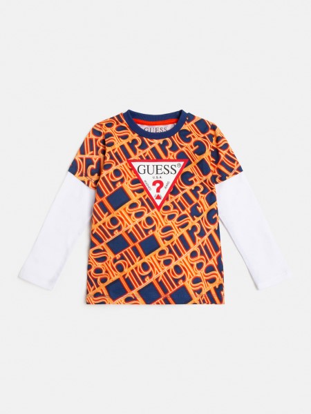 Narancssárga Tipp Az Egész Nyomtatott Póló