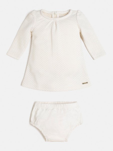 Fehér Lurex Jacquard Ruha és Bugyi Meg Hiszem