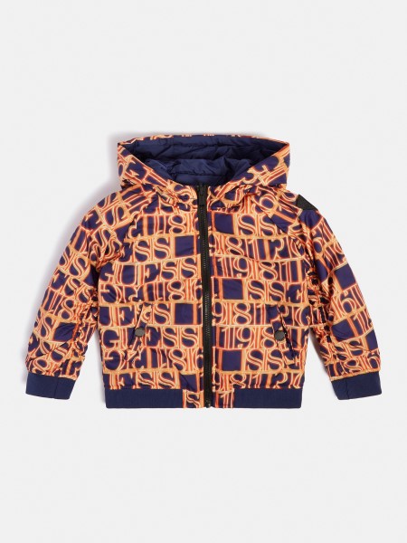 Kapucnis Megfordítható Puffer Tipp Narancs