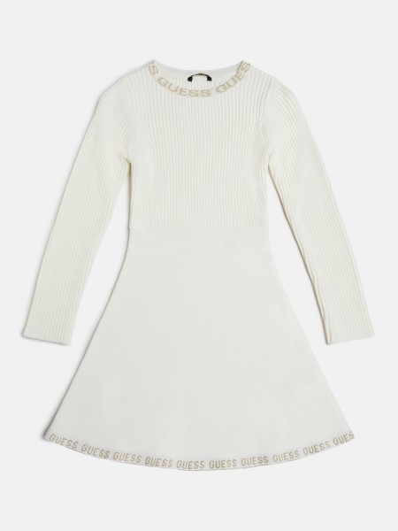 Hiszem, Fehér Szabású és Flare Pulóver Ruha