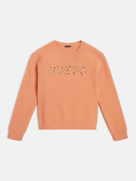 Elülső Logós Pulóver Narancssárga Tipp