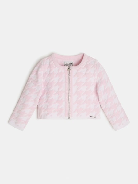 Hiszem Rózsaszín Houndstoth Pulóver