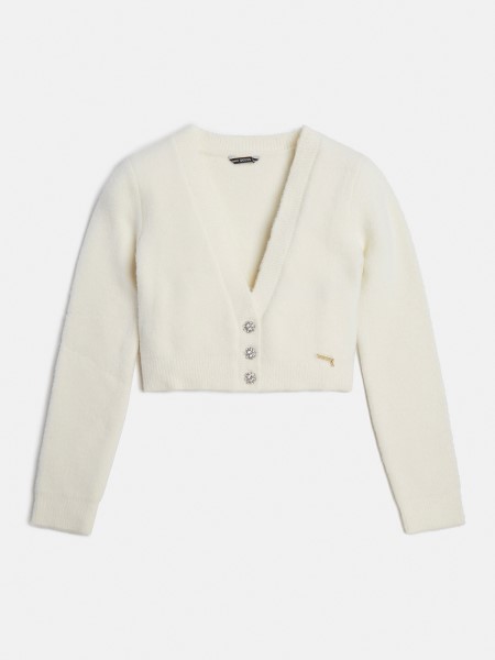 Fehér ékszer Gomb Kardigán Találgatás