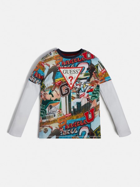 Több Színű Minta Kitalálni Az Egész Nyomtatott Pólót