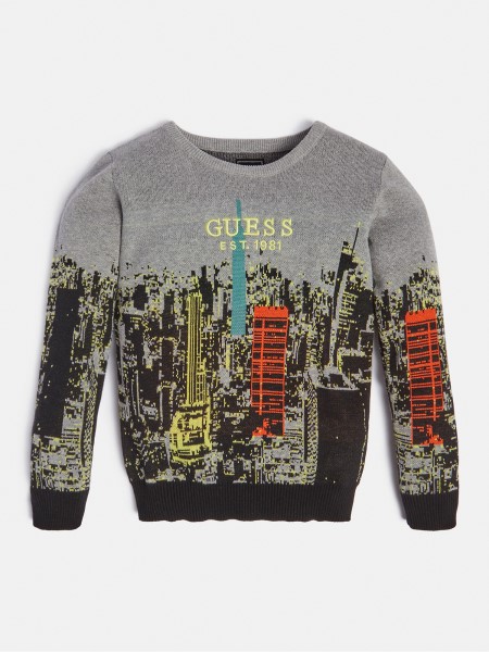 Az Egész Nyomtatott Pulóver Szürke Több Tipp