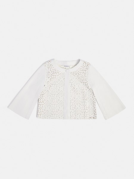 Műbőr Kabát Hiszem Fehér