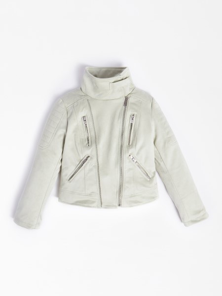 Hiszem Bélelt Velúr Kabát Zöld