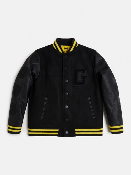 Batman Print Bomber Hiszem Fekete