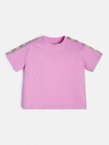 Hiszem Rózsaszín Elülső Logós Crop Póló