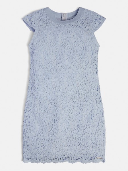 Világoskék Csipkebetétes Ruha