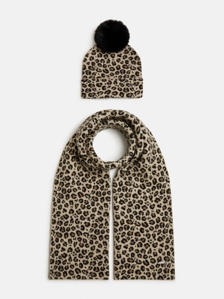 Többszínű Mintás állatias Kalap és Sál Készlet Hiszem