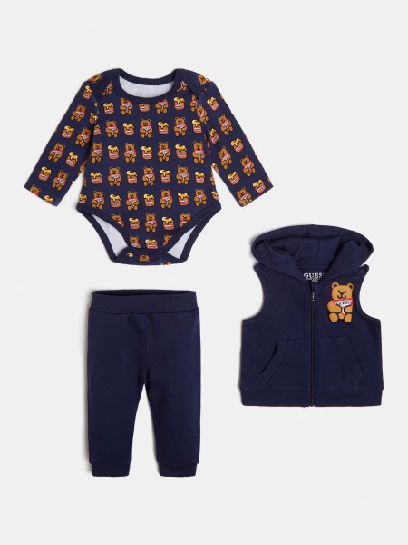 Elülső Logó Mellny Test és Nadrág Hiszem Sötétkék