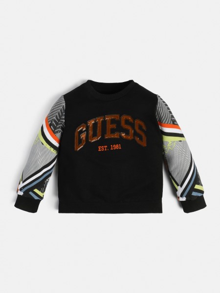 Elülső Logós Pulóver Tipp Fekete új Trend