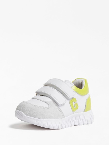 Fehér Lándzsás Bőr Futócipő (21-26) Tipp