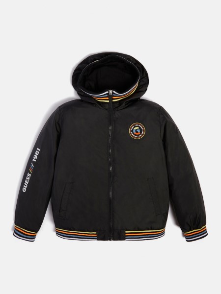 Hiszem Oldalsó Logós Széldzseki Fekete