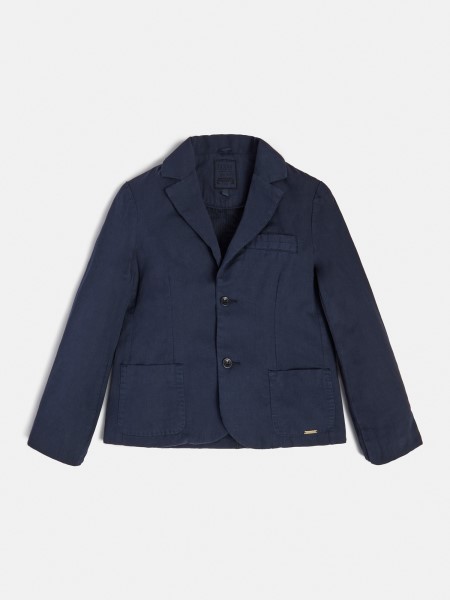 Kék Pamut Keverék Blézer Kitalálni