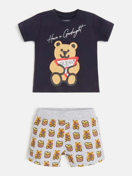 Kék Guess Póló és Rövidnadrág Szett