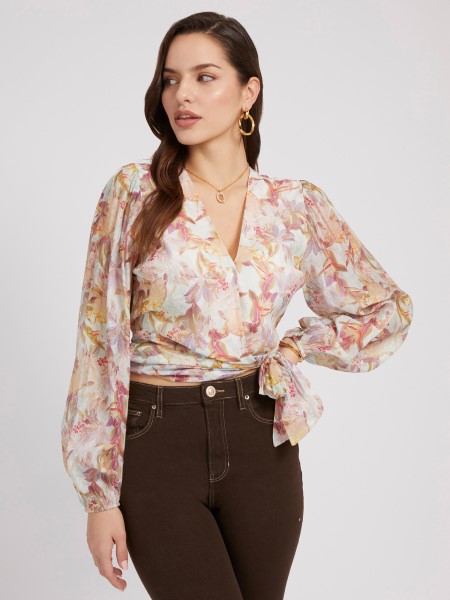 Hiszem Wrap Up Top Virágos Fantázia