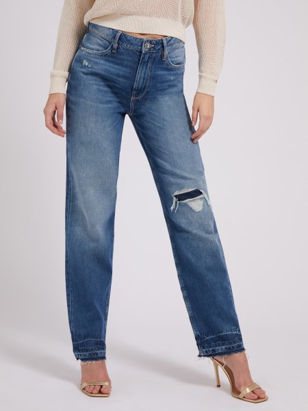 Divat Kék Nyugodt Nyugodt Szabású Farmer Nadrág új Trend