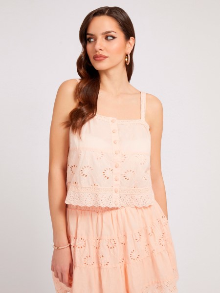 Sötét Rózsaszín Kitaláló Fűzőlyuk Részletek Felső