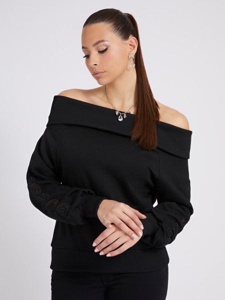 Gondolom Fekete Egy Vállú Pulóver