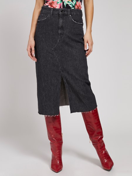 Gondolom Szürke Bodycon Farmerszoknya