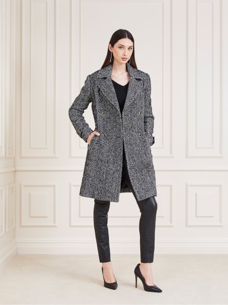 Hiszem Marciano Halszálkás Kabát Fekete Multi