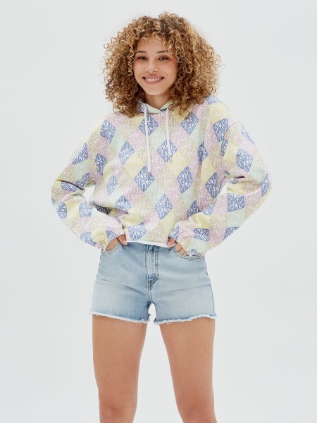 Az Egész Logós Pulóver Fehér Multi Hiszem