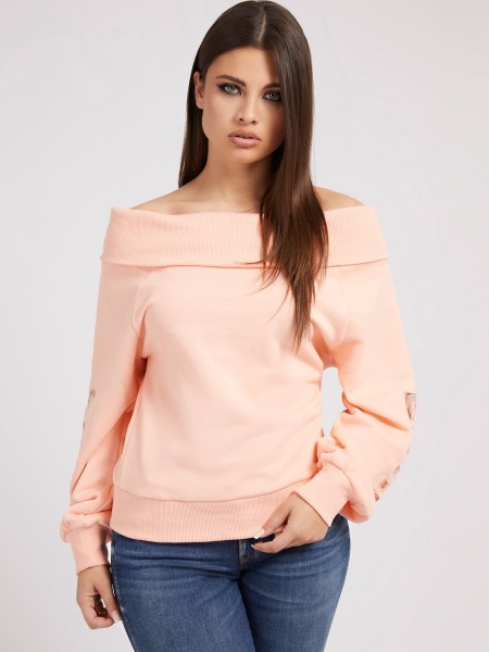 Hiszem, Egy Váll Pulóver Rózsaszín