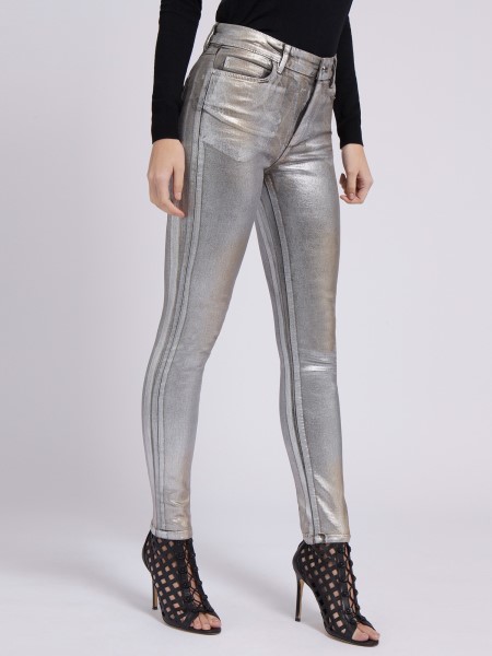 Fémes Megjelenésű Vékony Szabású Farmer Nadrágszürke Találgatás