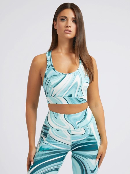 Az Egész Nyomtatott Aktív Melltartó Hiszem Kék