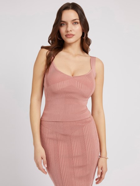 Hiszem, Pulóver Bordás Felső Rózsaszín