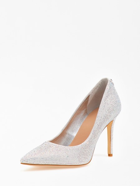 Ezüst Guess Piera Strasszos Udvari Cipő