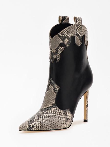 Hiszem, Többszínű Mintás Valódi Bőr Breann Bokacsizma