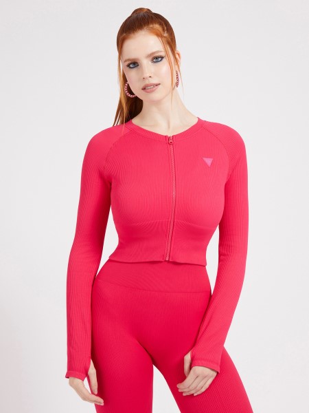 Rózsaszín Borda Varrat Nélküli Aktív Felső Tipp