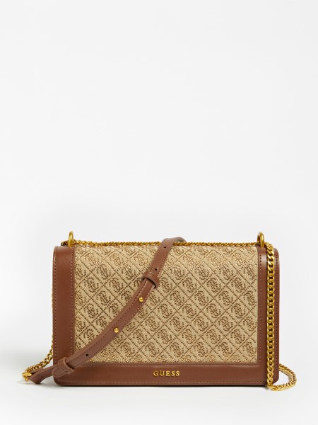 Brilla 4g Logós Crossbody Bag Beige Guess