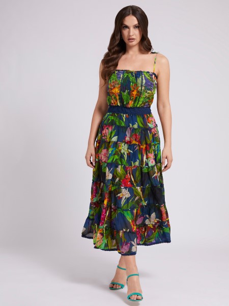 Fekete Több Tipp Pamut Keverék Ruha