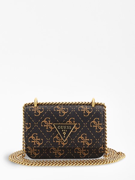 Hiszem Alexie 4g Logós Mikro Crossbody Táska Barna