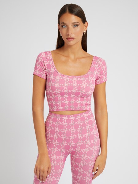 Lila Az Egész Logó Crop Top Hiszem