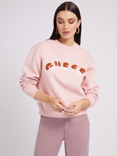 Hiszem Rózsaszín Elülső Logós Pulóver
