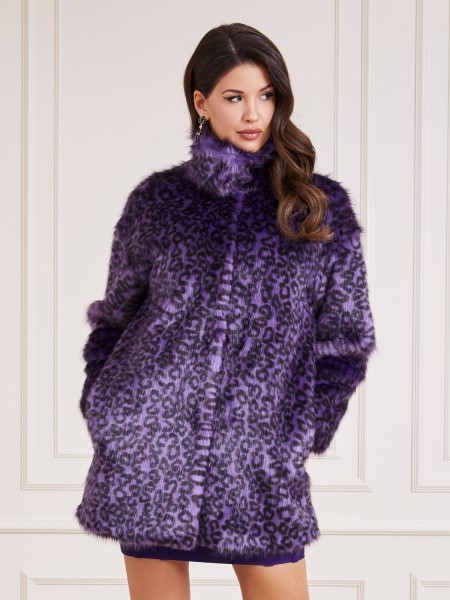 Hiszem Marciano Műszőrme Kabát Lila