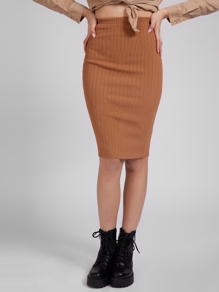 Hiszem, Barna Kötött Longuette Szoknya