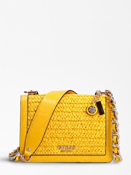 Hiszem Abey Raffia Mini Crossbody Bag Sárga