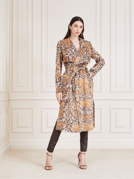 Barna Multi Marciano Faux Suede Trench Hiszem