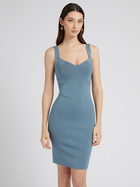 Hiszem Testhezálló Pulóver Ruha Kék