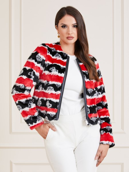 Rövid Műszőrme Dzseki Tipp Rózsaszín