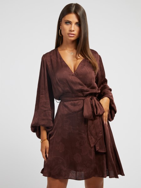 Barna Sejtés Virágmintás Becsomagoló Ruha