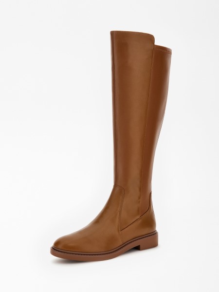 Műbőr Faeya Magas Csizma Barnára Tippel
