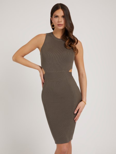 Hiszem, Szürke Kivágott Bordás Ruha